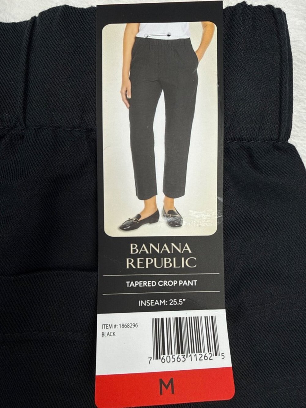Banana Republic Tapered Crop Pants Black M With Defects